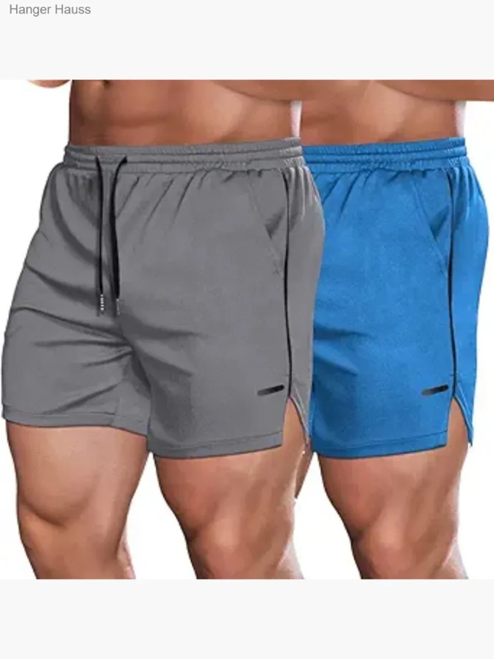 2 Pack Men's Quick Dry Mesh Athletic Shorts with Pockets 5" Inseam